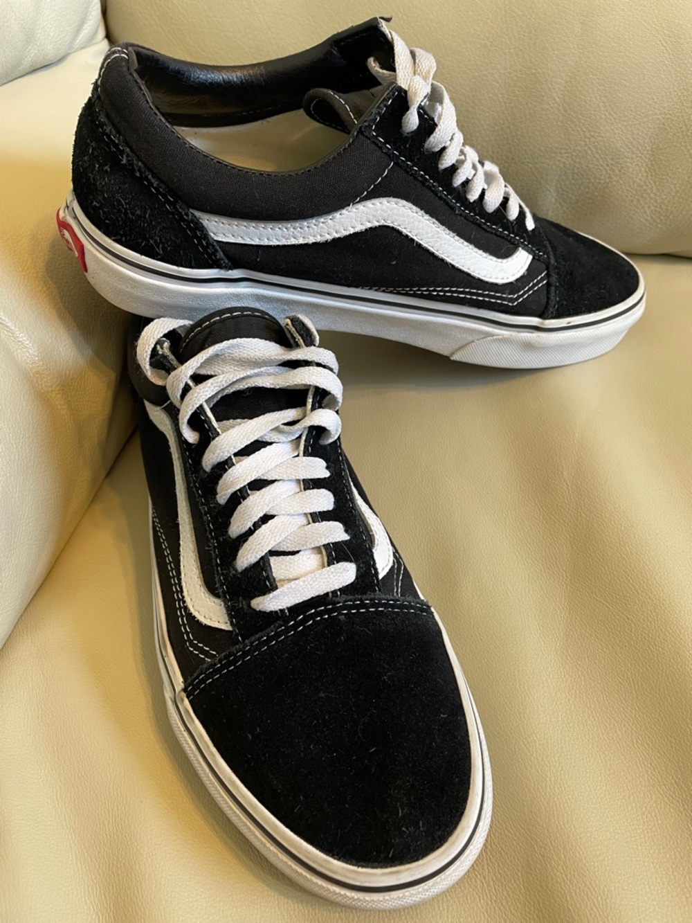 Vans Black and White Low-Top Old Skool Sneakers